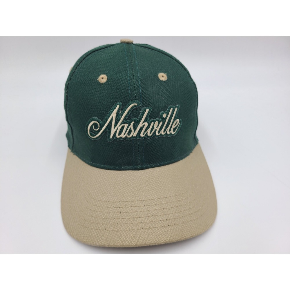 Vintage Nashville Script Strapback Adjustable Hat Cap Tennessee Men Women Green‎